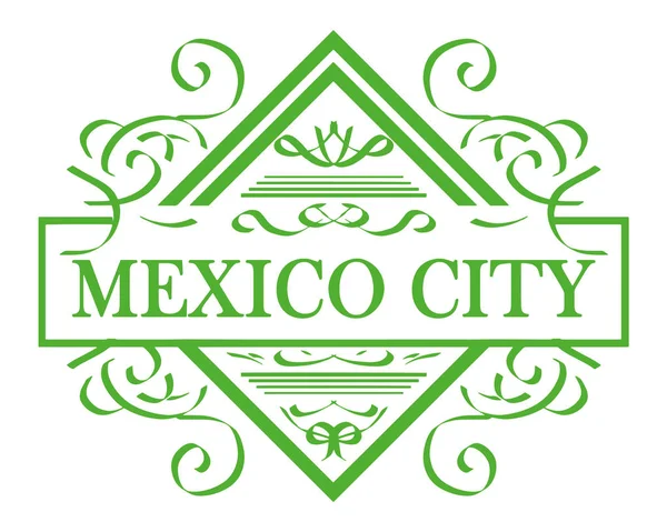 Vector Label City Mexiko City — Stock Vector