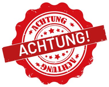 vektör grunge Sticker Achtung