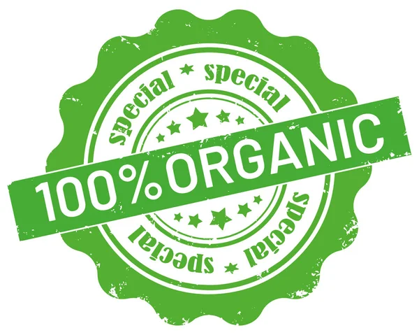 Векторный Гранж Наклейка 100 Органическая — стоковый вектор