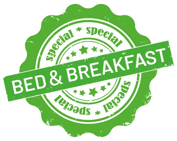 Vector Grunge Sticker Bed Breakfast — Stock Vector