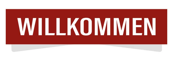 Web Simgesi Düğmesi Willkommen — Stok fotoğraf