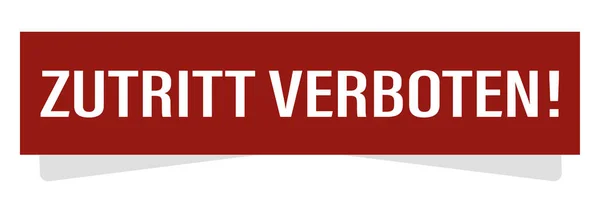 Zutritt verboten! — Stok fotoğraf