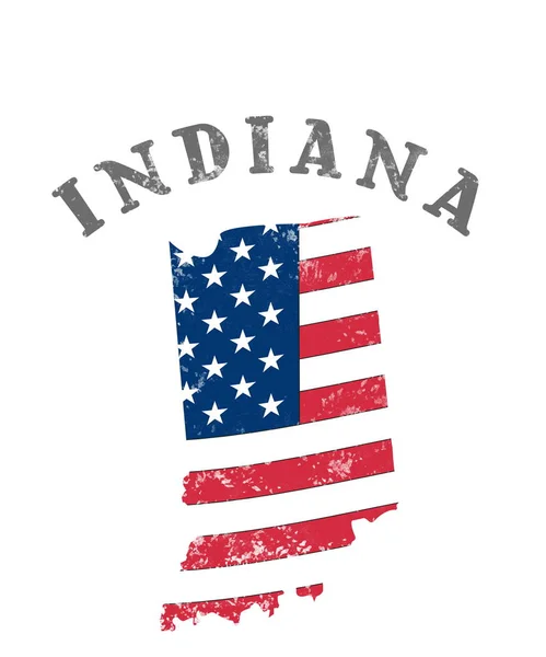 Amerikanska Staten Med Flagga Indiana — Stockfoto