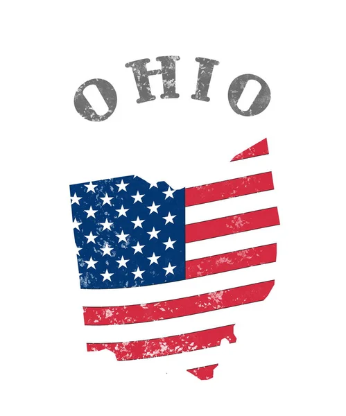 Usa Stat Med Flagga Ohio — Stockfoto