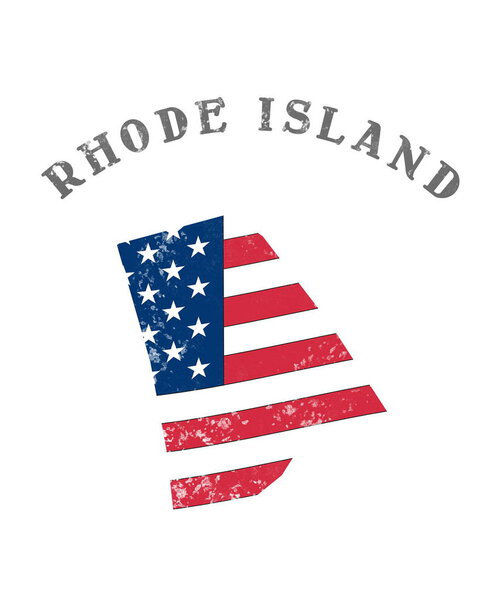 US state with flag Rhode Island