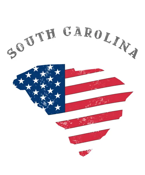 Usa Stat Med Flagga South Carolina — Stockfoto