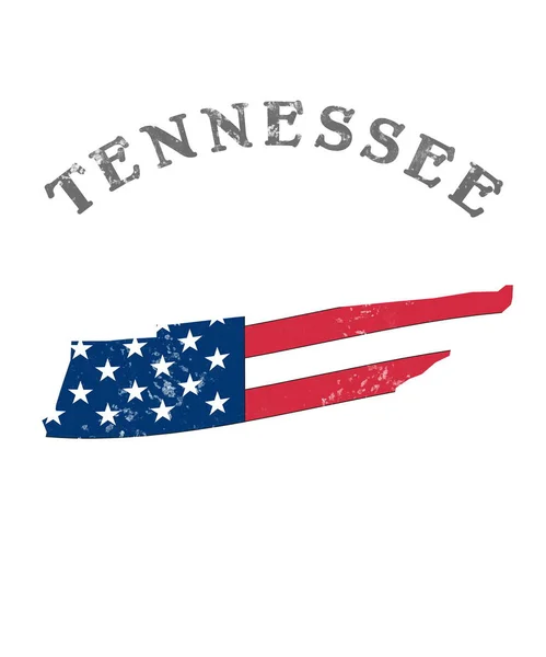 Amerikaanse Staat Met Vlag Tennessee — Stockfoto