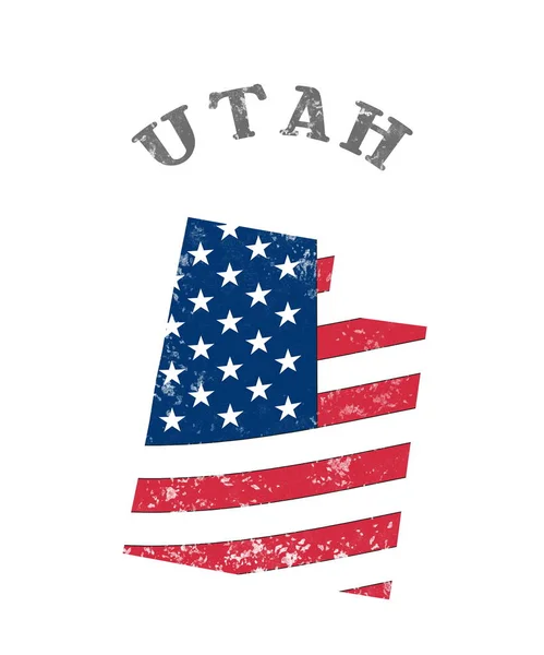 Usa Stat Med Flagga Utah — Stockfoto