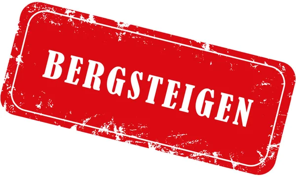 Web Grungy Γραμματόσημο Άθλημα Bergsteigen — Φωτογραφία Αρχείου