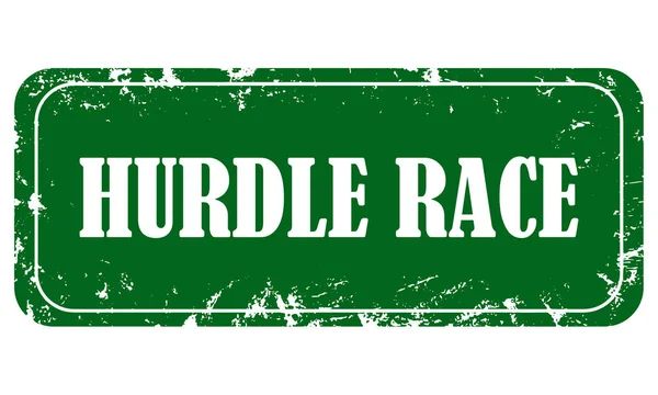 Web Grungy Stämpel Sport Hurdle Race — Stockfoto
