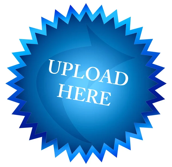 Upgrade here web Sticker Button — Stock Photo, Image