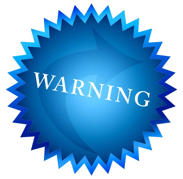 Warnung Web Sticker-Taste — Stockfoto
