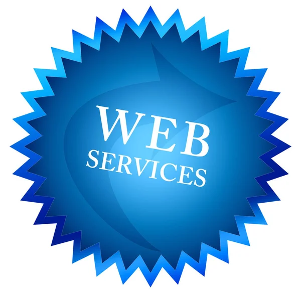 Web Services web adesivo botão — Fotografia de Stock