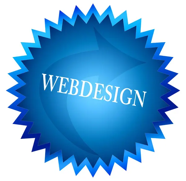 Webdesign webdesign Przycisk naklejki — Zdjęcie stockowe