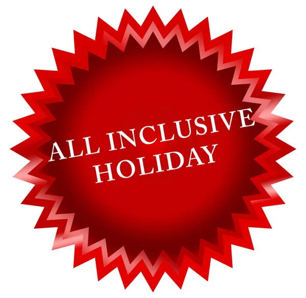 All inclusive holiday web Sticker Button — Stok fotoğraf