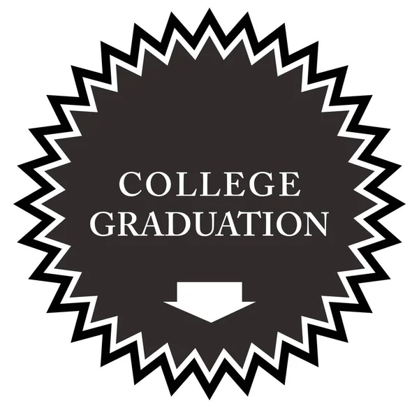 College-Abschluss web Sticker-Taste — Stockfoto
