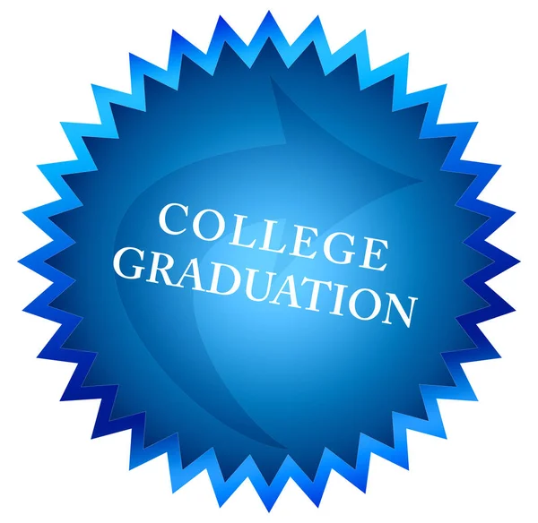 College graduation web Sticker Button — Stock Photo, Image