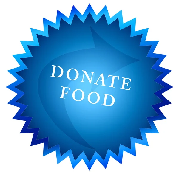 Donar comida web pegatina botón — Foto de Stock