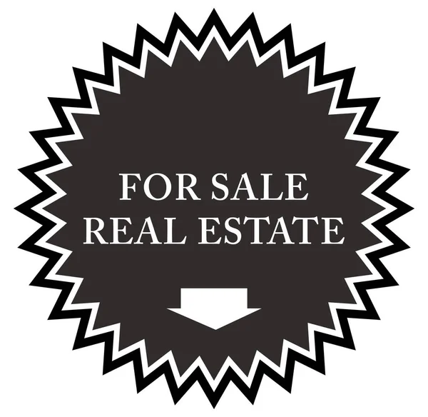 Na prodej Real Estate web Sticker Button — Stock fotografie