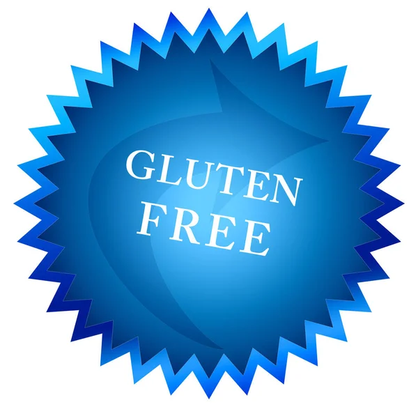 Gluten free web Sticker Button — Stock Photo, Image