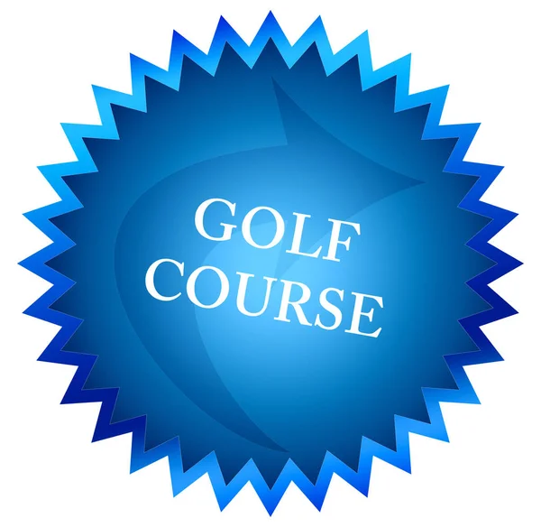 Golf Course web Sticker Button — Stock Photo, Image