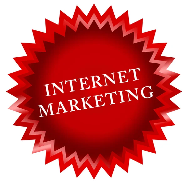Internet Marketing web botón de etiqueta engomada — Foto de Stock