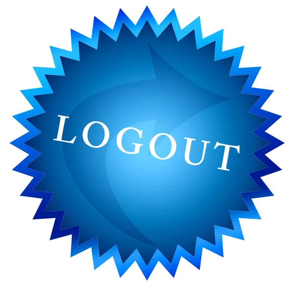 Logout web adesivo botão — Fotografia de Stock