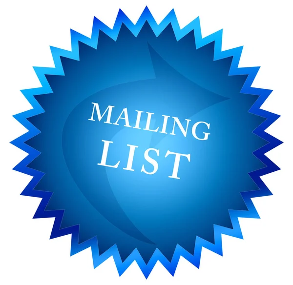 E- posta listesi Web Yapıştırıcı Düğmesi — Stok fotoğraf