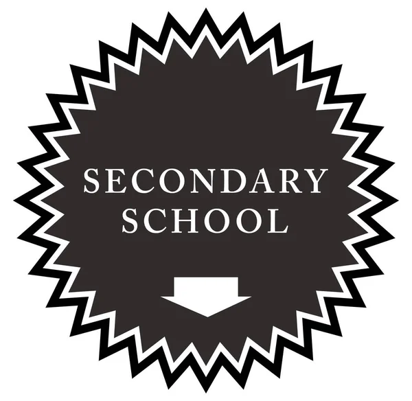 Secondary School Web Sticker Button — стоковое фото