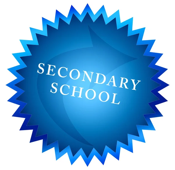 Secondary School web Sticker Button — Stock Photo, Image