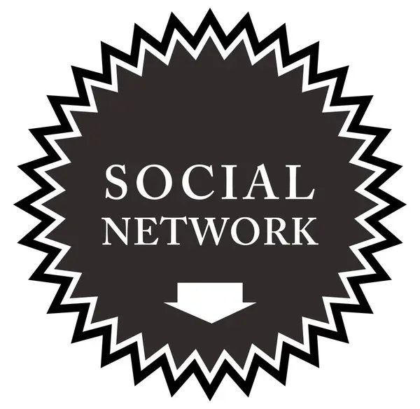 Social Network web Sticker Button — Stock Photo, Image