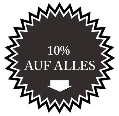 %10 auf Alles web Sticker Buton