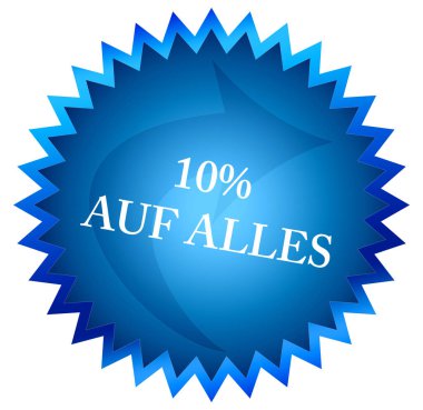 %10 auf Alles web Sticker Buton