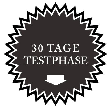 30 Tage Testphase web Sticker Button