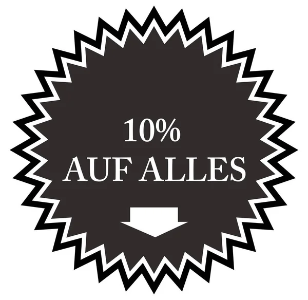 10% auf Alles web adesivo botão — Fotografia de Stock