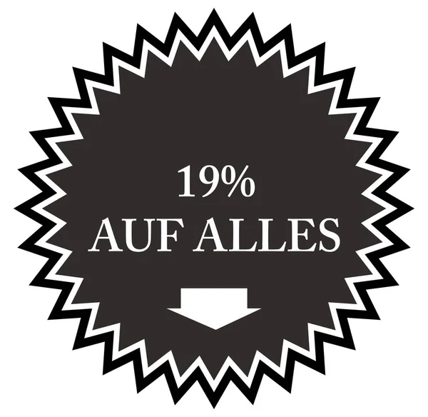 19% auf Alles web adesivo botão — Fotografia de Stock