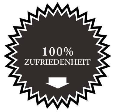 % 100 Zufriedenheit web Sticker Düğmesi