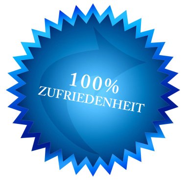 % 100 Zufriedenheit web Sticker Düğmesi