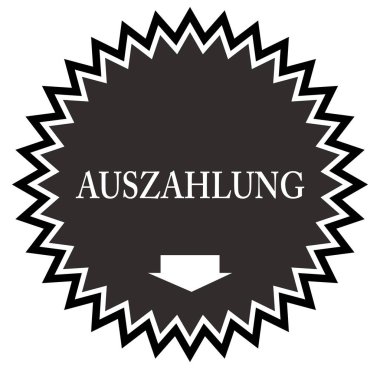Auszahlung web Sticker Button