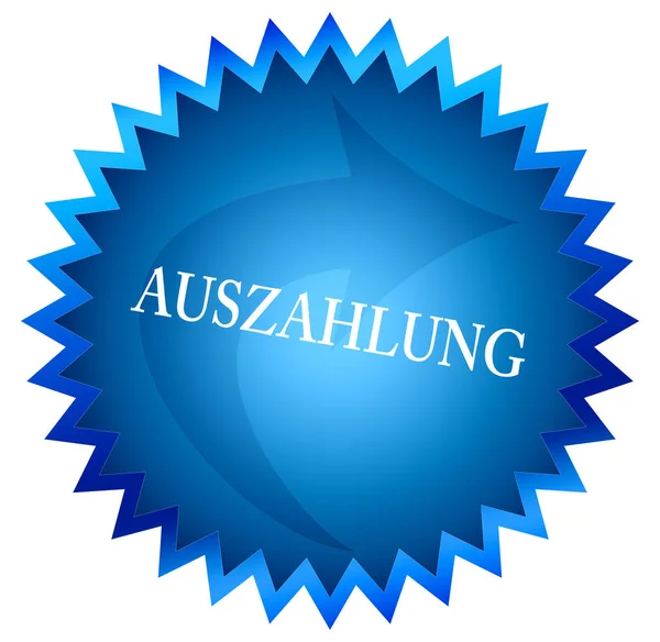 Auszahlung web Sticker Button — 스톡 사진