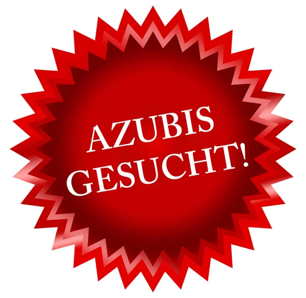 Azubis gesucht webb klistermärke knapp — Stockfoto