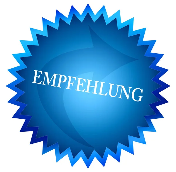 Empfehlung web Sticker Button — 图库照片