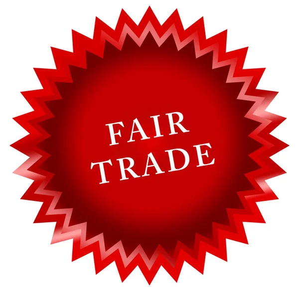 Fair trade web Tlačítko samolepky — Stock fotografie