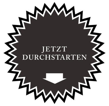 jetzt durchstarten web Sticker Button