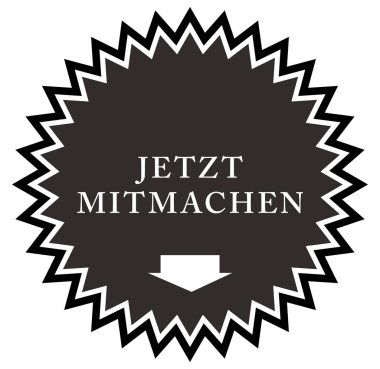 Jetzt mitmachen web Sticker Button