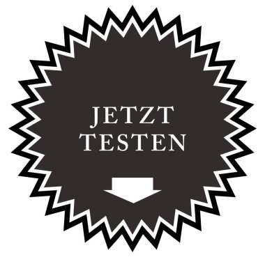 Jetzt testen web Sticker Düğmesi