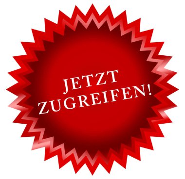 Jetzt zugreifen! web Sticker Button
