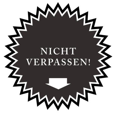 nicht verpassen web Sticker Button
