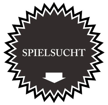 Spielsucht web Sticker Düğmesi