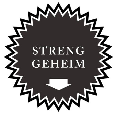  streng geheim web Sticker Button